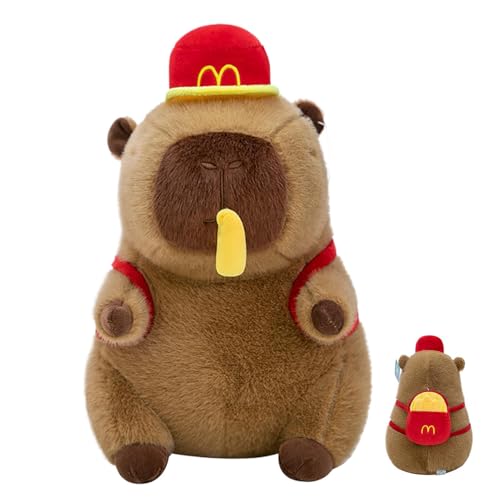 Imtrub Capybara Plüschpuppe, Capybara Plüschtier | Cartoon-Pommes-Frites-Rucksack, Capybara-Puppe - Heimdekoration mit dehnbarem Mund für Wohnzimmer, Couch, Schlafzimmer, Auto, Spielzimmer von Imtrub