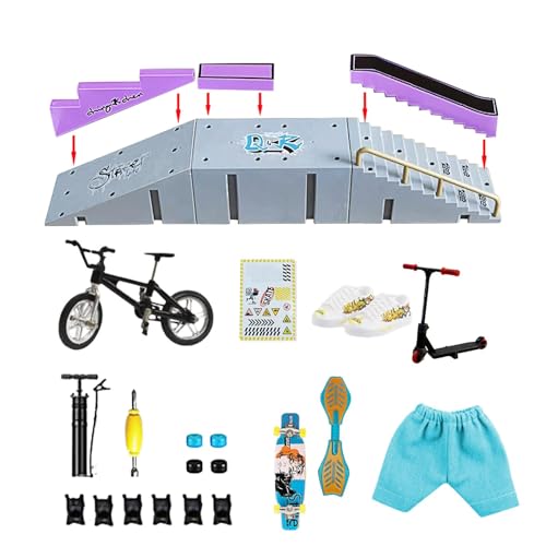 Imtrub Fingerspielzeug-Skateboards,Mini-Skatepark-Fingerbretter für Kinder - Kleines Fingerbrett-Set für und Mädchen, süßes Fingerspielzeug für Zuhause, Kindergarten, Kinderzimmer von Imtrub