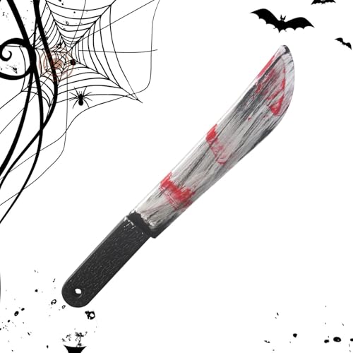 Imtrub Halloween Großes Blutiges Messer, Prop Dekoration Gefälschte Klinge Mit Blutflecken, Simulationsmesser Partydekoration, Messer Mit Blut Effekt, Halloween Requisiten von Imtrub