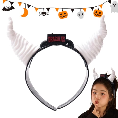 Imtrub Halloween-Hörner-Haarreif, Halloween-LED-Kopfschmuck mit glitzerndem Kuhhorn, Cosplay-Kostüm für Mädchen, Damen, Herren, Kinder, Teenager, Tänzer, Bühnenshow, Karneval, Nachtclubs, Rollenspiele Imtrub Halloween-Hörner-Haarreif, Halloween-LED-Kopfschmuck mit glitzerndem Kuhhorn, Cosplay-Kostüm für Mädchen, Damen, Herren, Kinder, Teenager, Tänzer, Bühnenshow, Karneval, Nachtclubs, Rollenspiele von Imtrub