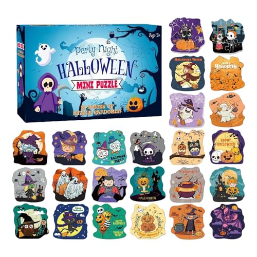 Imtrub Halloween Mini-Puzzle-Set,Halloween Mini-Puzzles,Lustiges Puzzle - Puzzles für Kinder ab 3 Jahren, Puzzlespielzeug aus Papier, Partygeschenke, Belohnungstütenfüller für Klassenzimmer von Imtrub