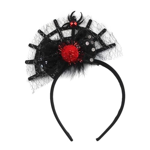 Imtrub Halloween Spinnennetz Stirnband,Spinnen Haarreif - Kreativer Haarreifen-Festival-Kopfschmuck mit Spinne,Bequeme, leichte Kostüm-Kopfbedeckung für Damen und Mädchen von Imtrub