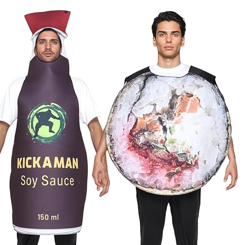 Imtrub Kostüme Für Erwachsene, Sushi-Kostüm Für Dress Up Party Cosplay, Einfach Anzuziehen Für Paar Kostümpartys Familienfeiern Halloween Karneval Weihnachten Imtrub Kostüme Für Erwachsene, Sushi-Kostüm Für Dress Up Party Cosplay, Einfach Anzuziehen Für Paar Kostümpartys Familienfeiern Halloween Karneval Weihnachten von Imtrub