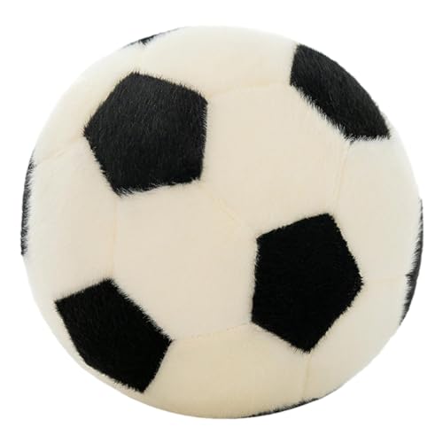 Imtrub Plüsch-Fußball, 18 cm, Flauschiger Stofffußball, weiches Fußball-Kinderspielzeug, Heimsofa-Dekoration, kreatives Fußballkissen, Lendenpolster, Geschenk für Kinder, Jungen, Mädchen, Babys von Imtrub