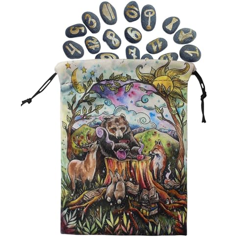 Imtrub Tarot Beutel - Samtarner Tarotkartenhalter Mit Zugband - Doppelseitig Bedruckter Würfelorganizer Zum Tragen Für Unterwegs Büro Unterricht Camping Zuhause Draußen Auto Garten Imtrub Tarot Beutel - Samtarner Tarotkartenhalter Mit Zugband - Doppelseitig Bedruckter Würfelorganizer Zum Tragen Für Unterwegs Büro Unterricht Camping Zuhause Draußen Auto Garten von Imtrub