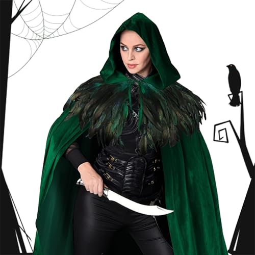 Imtrub Umhang Mit Kapuze Damen,Mittelalter Renaissance Kostüm Verkleidung Umhang - Samt Outfit Accessoire Für Mittelalter Erwachsene Männer Frauen Hexen Partys Events Cosplay Imtrub Umhang Mit Kapuze Damen,Mittelalter Renaissance Kostüm Verkleidung Umhang - Samt Outfit Accessoire Für Mittelalter Erwachsene Männer Frauen Hexen Partys Events Cosplay von Imtrub