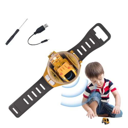 Imtrub Watch fern Control Car Toy, Fernbedienungs -Uhr -Auto für Kinder - RC Race Car Toy,2,4 GHz Langstrecken -Interaktive Fahrzeuge Spiel mit USB -Ladung, Staubbedeckung für Kinder Mädchen von Imtrub