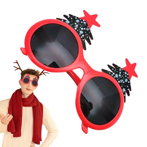 Imtrub Weihnachts-Sonnenbrille, Weihnachts-Glitzerbrille, Lustige Weihnachtsbrille, Weihnachtsdekoration, Fotokabinen-Requisiten, Kostümzubehör von Imtrub