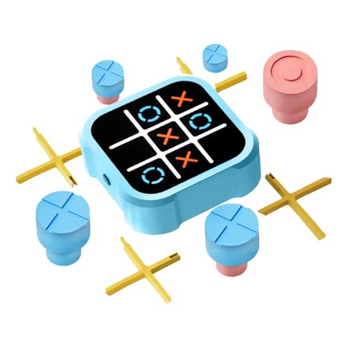 Tic Tac Toes Bolt-Spiel, Handheld Puzzlespielkonsole, Spielzeugbrettspiele, Tragbare 4-in-1-Strategie-Brettspiele, Tragbare Reisespiele Für Bildung Und Gedächtniswachstum von Imtrub