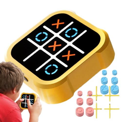 Tic-Tac-Toes-Bolzenspiel, 3-in-1 Hand Puzzlespielkonsole, Tic-Tac-Toes-Reisespiele, tragbare Reisespiele für Bildung und Gedächtniswachstum, klassisches Strategie Brettspiel Fidgets-Spielzeug für Kind von Imtrub