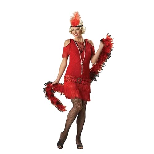 InCharacter 3019 - Flapper Girl Kostüm 3-teilig - rot (Small) von InCharacter