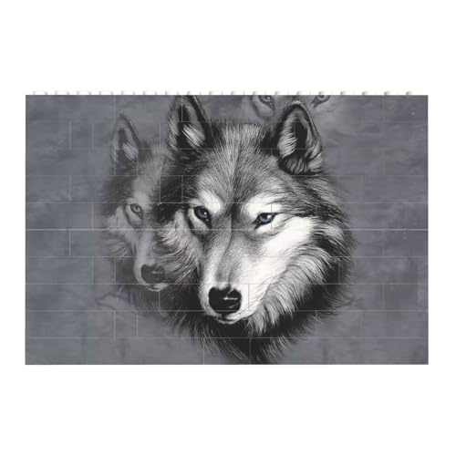 3D Wolf gedruckt, Baustein-Block-Puzzles Puzzles Spielzeug Familienspiel von InOmak