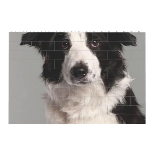 Border Collie, Baustein-Block-Puzzles Puzzles Spielzeug Familienspiel von InOmak