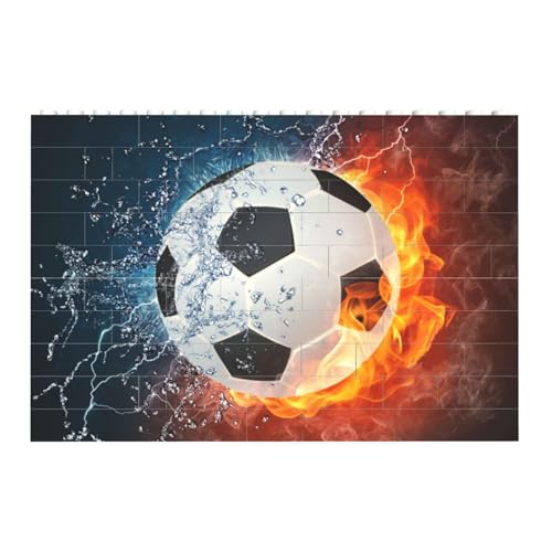 Fußball auf Feuer und Wasser, Baustein-Block-Puzzles Puzzles Spielzeug Familienspiel von InOmak