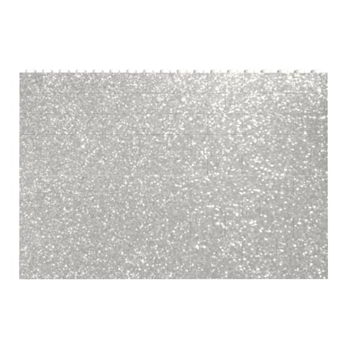 Glitzernder Silber-Faux-Glitter-Aufdruck, Baustein-Block-Puzzles Puzzles Spielzeug Familienspiel von InOmak