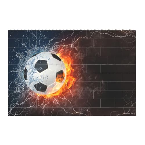 Kaltes Wasser, Feuer, Fußball, Baustein-Block-Puzzles Puzzles Spielzeug Familienspiel von InOmak