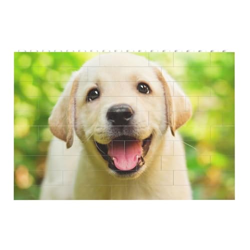 Labrador Retriever Welpe Hund, Baustein-Block-Puzzles Puzzles Spielzeug Familienspiel von InOmak