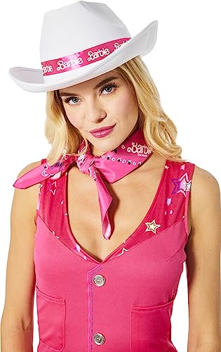 InSpirit Designs Barbie und Ken Cowboy oder Cowgirl Hut für Erwachsene | Offiziell lizenziert | Weißer Cowboyhut | Austauschbare Barbie und Ken Bänder von InSpirit Designs