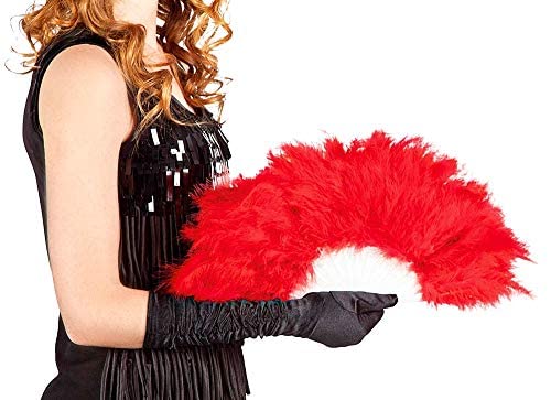 Inception Pro Infinite Fächer Federn - Synthetisch - rot - Karneval - burlesque - Damen - Verkleidung - Accessoires - Karneval - Halloween von Inception Pro Infinite