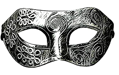 Inception Pro Infinite Maske - Antik Silber Farbe - Karneval - Halloween - Venetian - Mann - Frauen - Unisex - Metallic-Effekt - Flexibel - Esoterik von Inception Pro Infinite