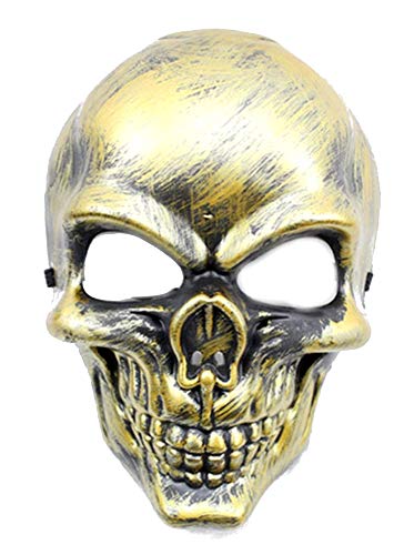 Inception Pro Infinite - Schädel Maske - PVC - starr - Geschenkidee für Weihnachten und Geburtstag - gold von Inception Pro Infinite