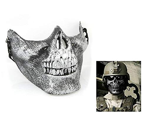 Inception Pro Infinite - Silberne Militärmaske - Skelett - cs - Armee - Verkleidungen - Gegenschlag - Halloween - Karneval - Geschenkidee für Weihnachten und Geburtstag von Inception Pro Infinite