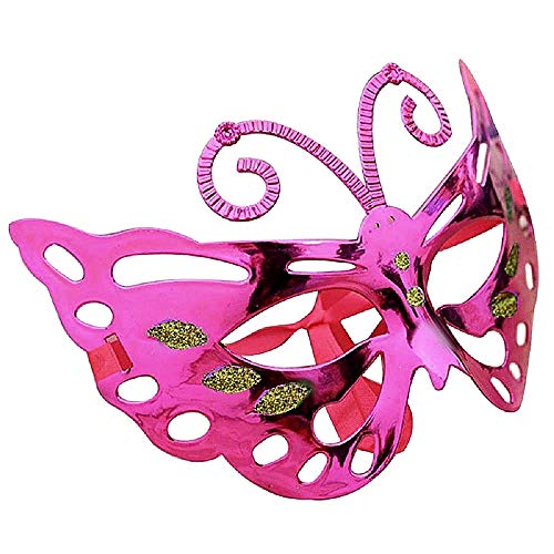 Inception Pro Infinite - Venezianische Maske - Schmetterling - bunt - Kostüm - Karneval - Kostüm - Halloween - Cosplay - Frau - Mädchen - Geschenkidee für Weihnachten und Geburtstag - Fuchsia von Inception Pro Infinite