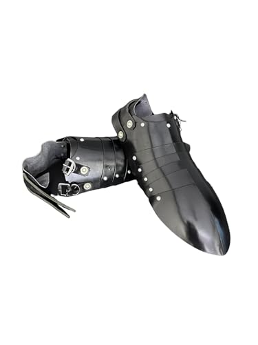 Indian Steel Handicrafts Mittelalterliche Ritterrüstung Schwarze Schuhe Sabaton Rüstung Fantasy LARP Kostüm Cosplay Rüstung SCA LARP Rüstung Einzigartiges Geschenk Artikel für Schuhe von Indian Steel Handicrafts