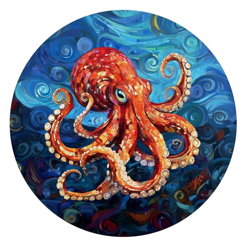 Individz Holzpuzzle für Erwachsene Kinder, Einzigartige Tierförmige Tiefsee-Oktopus Wooden Puzzle, Kreatives Geburtstagsgeschenk für Erwachsene(L-34 * 34cm-300 Stück) Individz Holzpuzzle für Erwachsene Kinder, Einzigartige Tierförmige Tiefsee-Oktopus Wooden Puzzle, Kreatives Geburtstagsgeschenk für Erwachsene(L-34 * 34cm-300 Stück) von Individz