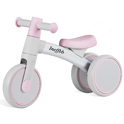 Ineffbb Kinder Laufrad für 1-2 Jahre, Kleinkind Fahrrad Ride On Spielzeug Baby Lauflernhilfe mit 3 Rollen für 10-24 Monate Baby, Erstes Rutschrad ohne Pedale für Jungen Mädchen als Geschenke von Ineffbb