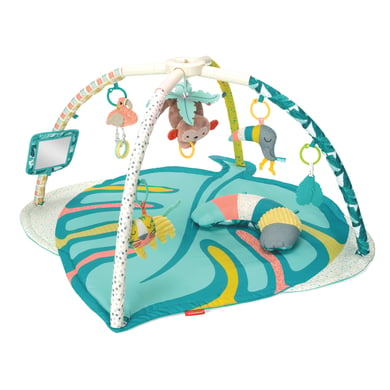 Infantino 4-in-1 Deluxe Twist & Fold Activity Gym & Krabbeldecke mit Spielbogen, Tropisch von Infantino