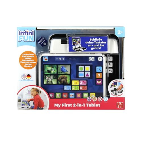 INFINI FUN - Mein erster 2-in-1-Tablet - elektronisches Lernspielzeug - Spielzeug zur Nachahmung - Verschiedene Themenbereiche wie Tiere, Zahlen und das Alphabet - ab 2 Jahren INFINI FUN - Mein erster 2-in-1-Tablet - elektronisches Lernspielzeug - Spielzeug zur Nachahmung - Verschiedene Themenbereiche wie Tiere, Zahlen und das Alphabet - ab 2 Jahren von Infini Fun