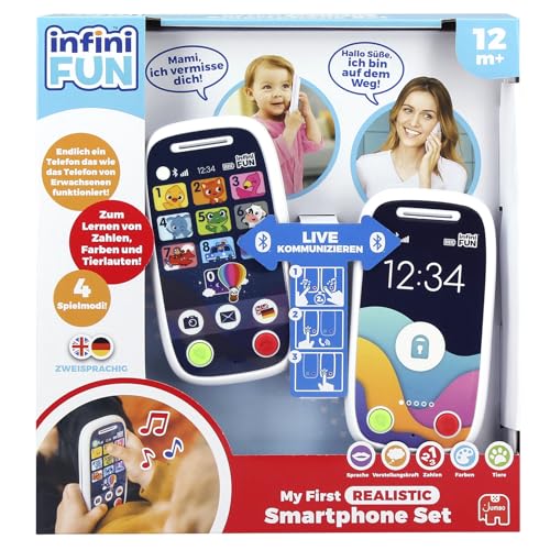 INFINI FUN - Mein erstes echtes Telefonset - Das erste Telefon, mit dem Man über Bluetooth telefonieren kann! - Zweisprachiges Multi-Lern-Imitationsspielzeug Deutsch/Englisch - Ab 12 Monate INFINI FUN - Mein erstes echtes Telefonset - Das erste Telefon, mit dem Man über Bluetooth telefonieren kann! - Zweisprachiges Multi-Lern-Imitationsspielzeug Deutsch/Englisch - Ab 12 Monate von Infini Fun