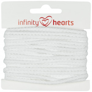 Infinity Hearts Anorakschnur Baumwolle rund 3mm 100 Weiß - 5m von Infinity Hearts