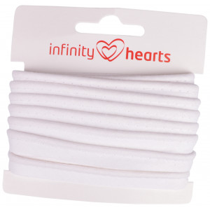 Infinity Hearts Paspelband Baumwolle 11mm 01 Weiß - 5m von Infinity Hearts