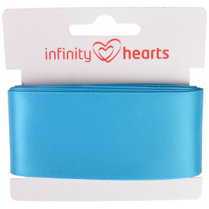 Infinity Hearts Satinband beidseitig 38mm 325 Türkis- 5m von Infinity Hearts