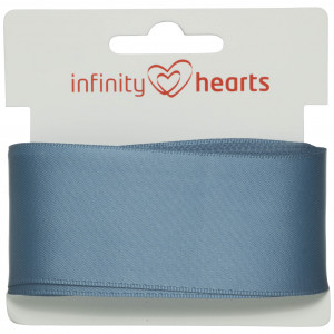 Infinity Hearts Satinband beidseitig 38mm 338 Blau - 5m von Infinity Hearts