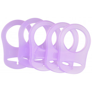 Infinity Hearts Schnullerclip/Schnulleradapter Lavendel 5x3cm - 5 Stk von Infinity Hearts