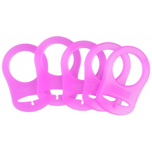 Infinity Hearts Schnullerclip/Schnulleradapter Lila 5x3cm - 5 Stk von Infinity Hearts