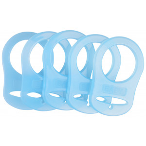 Infinity Hearts Schnullerketten-Adapter Blau 5x3cm - 5 Stück von Infinity Hearts