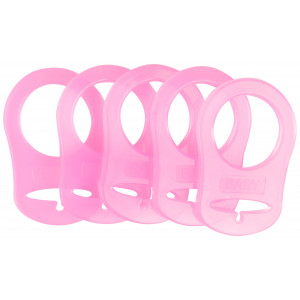 Infinity Hearts Schnullerketten-Adapter Rosa 5x3cm - 5 Stück von Infinity Hearts