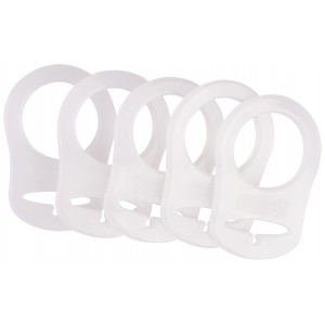 Infinity Hearts Schnullerketten-Adapter Weiß 5x3cm - 5 Stück von Infinity Hearts