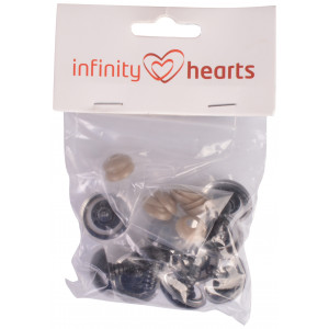 Infinity Hearts Sicherheitsaugen / Amigurumi Augen Silber 25mm - 5 Set von Infinity Hearts