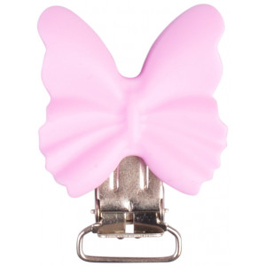Infinity Hearts Hosenträgerclips Silikon Schmetterling Pink 3,5x3,8cm von Infinity Hearts