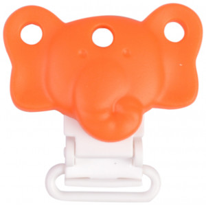 Infinity Hearts Hosenträgerclips Silikon Elefant Orange 4,5x3cm - 1 St von Infinity Hearts