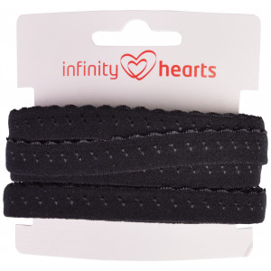 Infinity Hearts elastisches Einfassband mit Spitze 22/11mm 030 Schwarz von Infinity Hearts