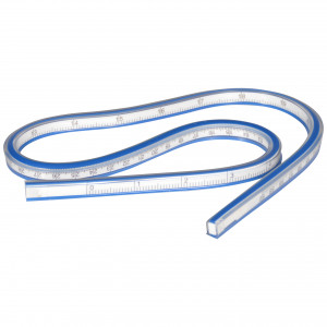 Infinity Hearts flexibles/Kurven-Lineal Blau/Weiß 60cm von Infinity Hearts