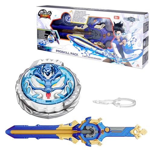 INFINITY NADO Metallkreisel, mit Schwertabschussvorrichtung, beleuchteter Kreisel, für Kinder Jungen und Mädchen ab 5 6 7 8 9 10, Fury Wave Dragon, blau INFINITY NADO Metallkreisel, mit Schwertabschussvorrichtung, beleuchteter Kreisel, für Kinder Jungen und Mädchen ab 5 6 7 8 9 10, Fury Wave Dragon, blau von Infinity Nado