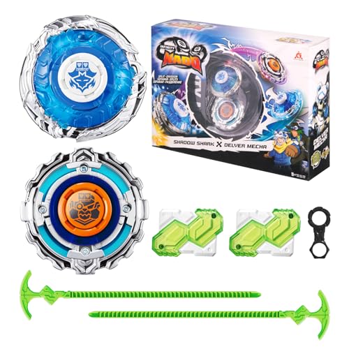 INFINITY NADO Kreisel Serie Split, Metallische Battle Tops Kreisel mit Launcher, Kinderspielzeug Jungen, Spinning Tops ab 5 6 7 8 9 10 11 12 Jahren, Shadow Shark & Delver Mecha INFINITY NADO Kreisel Serie Split, Metallische Battle Tops Kreisel mit Launcher, Kinderspielzeug Jungen, Spinning Tops ab 5 6 7 8 9 10 11 12 Jahren, Shadow Shark & Delver Mecha von Infinity Nado