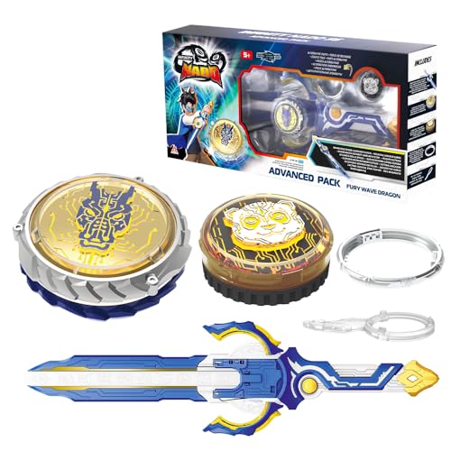 Infinity Nado Kreisel für Kinder Metall Spielzeug Jungen, Battle Tops Kreisel Launcher Spielzeug Jungen, Spinning Tops Jungen ab 5 6 7 8 9 10 11 12 Jahre, Advanced Pack Fury Wave Dragon von INFINITY NADO